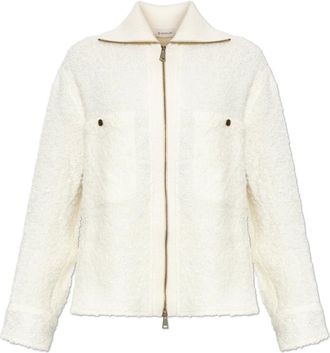 Moncler Truien & Vesten, Dames, Beige, S, Wol, Vest met zakken