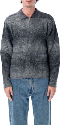 Obey Gradient Knit Zip-Up Cardigan