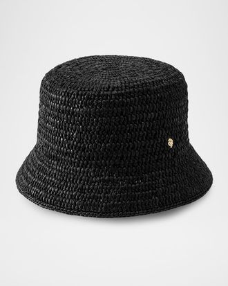 Helen Kaminski Chaturi Raffia Crochet Bucket Hat