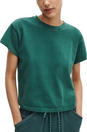 Rag & Bone Kelly Washed Boxy Cotton T-Shirt in Forest at Nordstrom, Size Small