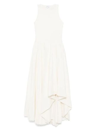 Alexander McQueen asymmetric midi dress - Neutrals