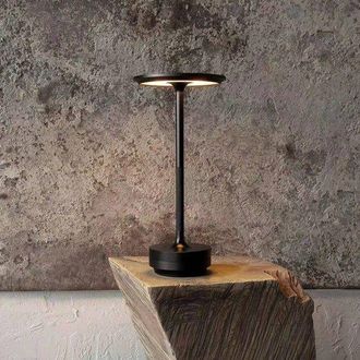 OEM L&aacute;mpara De Mesa Led Recargable Inal&aacute;mbrica Negra, Bater&iacute;a De 3000 Mah, Atenuaci&oacute;n Continua De 3 Colores, L&aacute;mpara Que Cuida La Vista Para Patio
