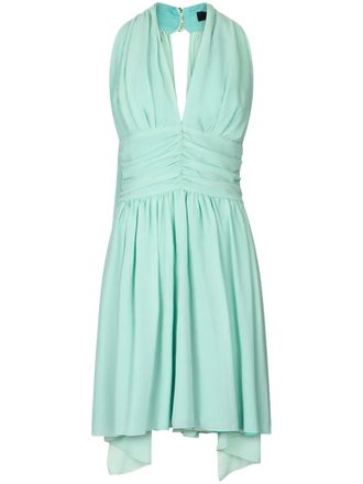 Liu Jo draped mini dress - women - Polyester/Viscose - 38 - Green