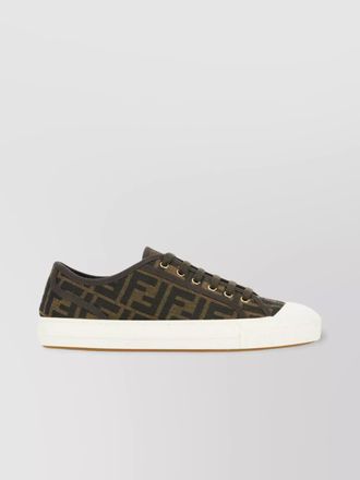 Fendi logo-embroidered low-top sneakers