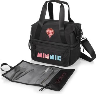 Picnic Time x Disney Tarana Cooler Lunch Tote Bag & Utensils in Minnie/Black at Nordstrom Rack