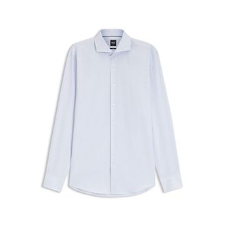 BOSS Slim-fit shirt in wrinkle-resistant structured cotton