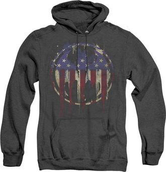 Gildan Batman Bleeding Signal Adult Heather Hoodie / Hooded Sweatshirt