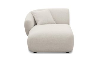 Castlery Auburn Left Chaise Customized, Performance Classic Twill Cream, Spill Resistant, Modular Sofa for Living Room, Castlery