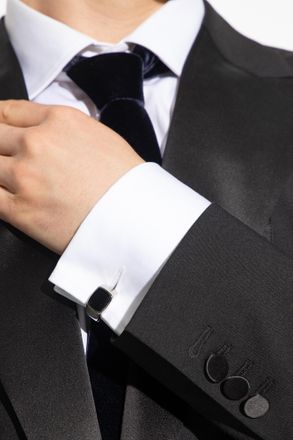 Lanvin Round Cufflinks, Mens, Silver