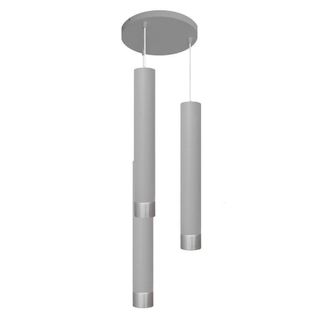 Netlighting Tuba Cluster Pendant Ceiling Light Grey Chrome 30cm