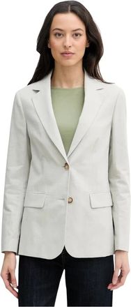 Benetton Blazer de Lino con Cuadros de un Solo Bot&oacute;n - Jackets - Mujer - Verde - XS