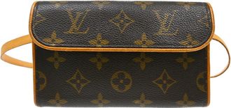 Louis Vuitton Florentine Waist Monogram Canvas Brown Canvas Handbag (Pre-Owned)