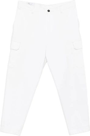 Eleventy Broek met cargo zak - Wit