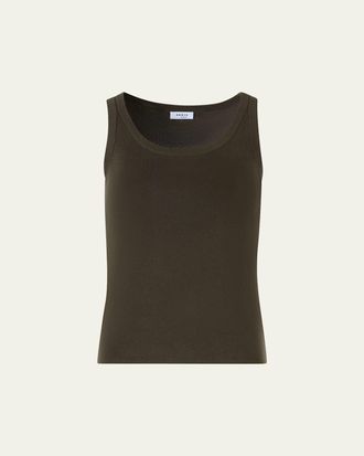 Akris Cotton Rib Scoop-Neck Tank Top