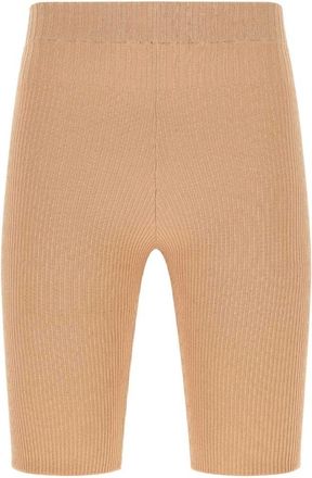 ADĀMO Andrea Adamo Stretch Viscose Blend Leggings - Dames - Korte Broeken - Beige - XS - Polyester - Korte Broeken