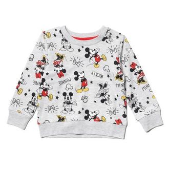Disney Minnie Mouse Pullover Sweatshirt in Grey Mickey Minnie at Nordstrom, Size 18M