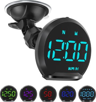 OEM Veloc&iacute;metro Gps Universal Para Coche De 2,2 Con Pantalla Frontal (hud) Con Soporte De Ventosa, Alerta De Velocidad, Hora Y Br&uacute;jula Para Todos Los Coch