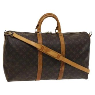 Louis Vuitton Tweedehands Canvas Louis Vuitton tassen - Dames - Pre-owned - Bruin - Maat: ONE Size Leer