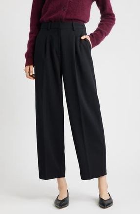 Nordstrom Pleated Ankle Pants in Black at Nordstrom Rack, Size 10
