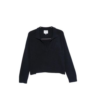Kujten Aenora Polo-collar Raglan-sleeve Sweater