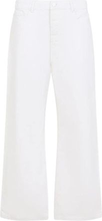 Ami Wide Leg Denim Jeans - Heren - Loose Fit Jeans - Wit - W34 - Denim - Jeans