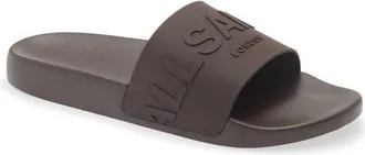 AllSaints Biggy Slide Sandal in Dark Brown at Nordstrom, Size 11