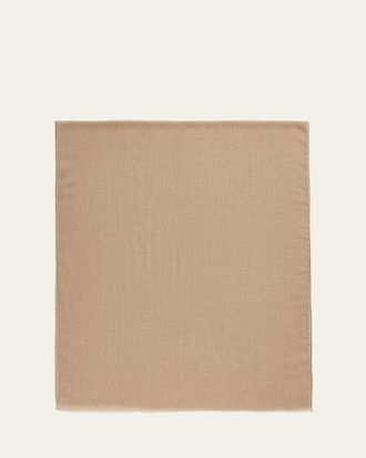 PIACENZA 1733 Mens Cashmere Eyelash Fringe Solid Scarf