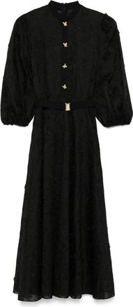 Nissa Abito midi con applicazione - Nero