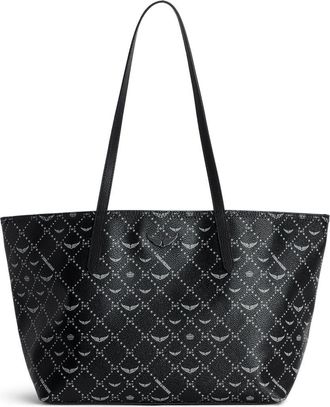 Zadig&Voltaire Z Monogram Shopper Tote Bag in Noir at Nordstrom