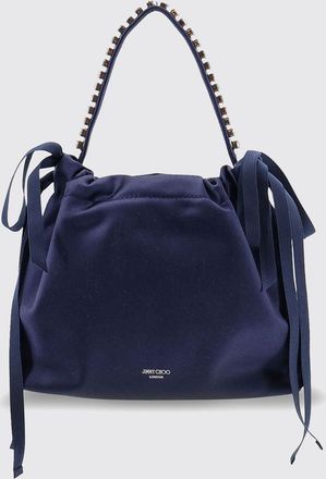 Jimmy Choo London Mini borsa a secchiello in raso con manico gioiello