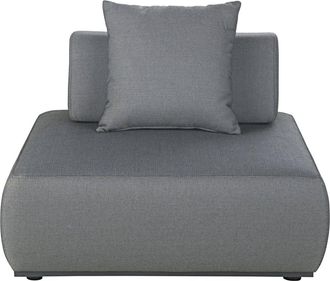 Maisons du monde Sill&oacute;n cama de jard&iacute;n de fibra de poliolefina gris antracita