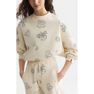 Scotch & Soda Embroidered Sweatshirt in Eggnog at Nordstrom, Size X-Small