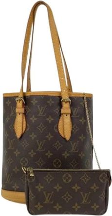 Louis Vuitton Pre-owned Bucket Bags, female, Brown, Size: ONE SIZE Pre-owned Bucket Bag