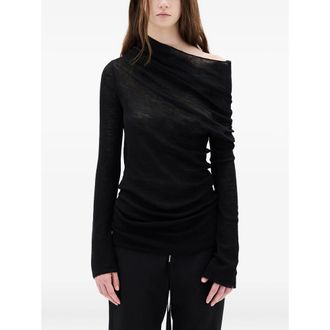 Ann Demeulemeester Tizziana Drop-shoulder Long-sleeve Top