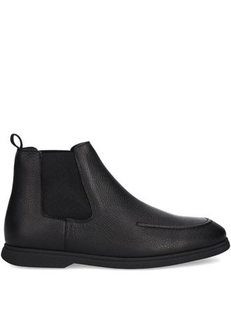 BOSS pull-tab panelled boots - Black