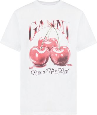Ganni JERSEY T-SHIRT WITH PRINT - Ganni - Woman