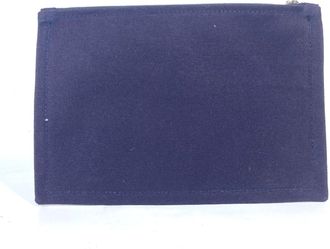 Herm&egrave;s Navy Cotton Pouch (Pre-Owned)