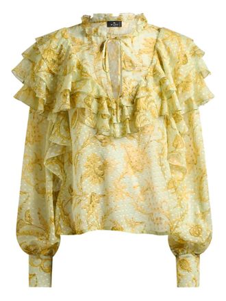Etro floral top - Yellow