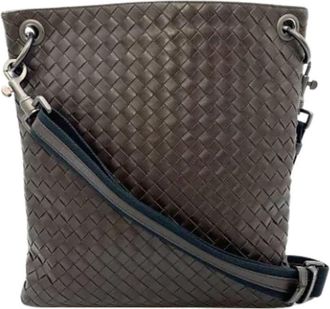 Bottega Veneta Pre-owned Leather crossbody-bags - Heren - Vintage Schoudertas - Bruin - ONE Size - Leer - Vintage