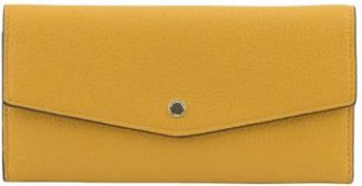 Pourchet Grote Portemonnee - Dames - Portefeuilles - Geel - ONE Size - Leer - Accessoires