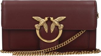 Pinko Pinko Damess Pochette Leer Rood/Bordeaux
