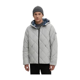 Desigual Heren, Jassen, Grijs, Maat: L Katoen