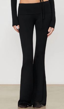 &Eacute;terne Foldover Flare Pant In Black