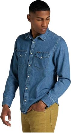 Lee Hombre, Camisas, Azul, Talla: M