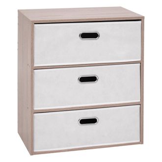 5five Simply Smart Cassettiera Dress Up A 3 Cassetti, Legno Chiaro - 5five