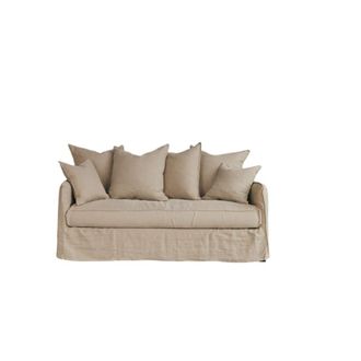 Tikamoon Sof&aacute; de lino natural, 3 plazas