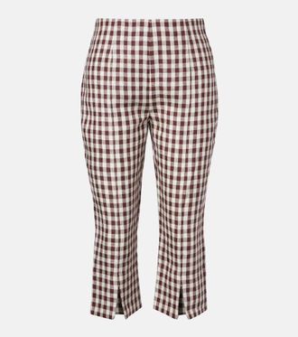 Poss&eacute; Sadie gingham linen capri pants