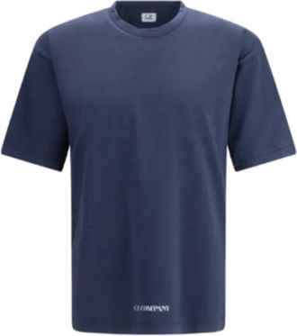 C.P. Company Accessoires - Heren - T-shirts - Blauw - S - Katoen - Tops