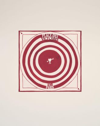 Ami Red Silk Place Des Victoires Scarf Red - OS - Unisex