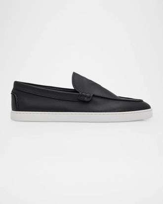 Christian Louboutin Men & apos;s NeoCL Leather Boat Shoes